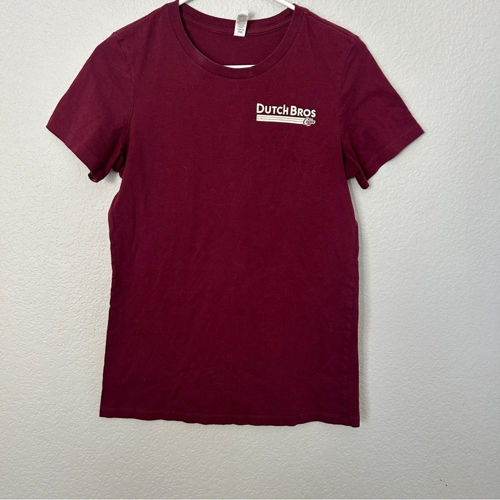 Dutch Bros Burgundy Tee logo basic